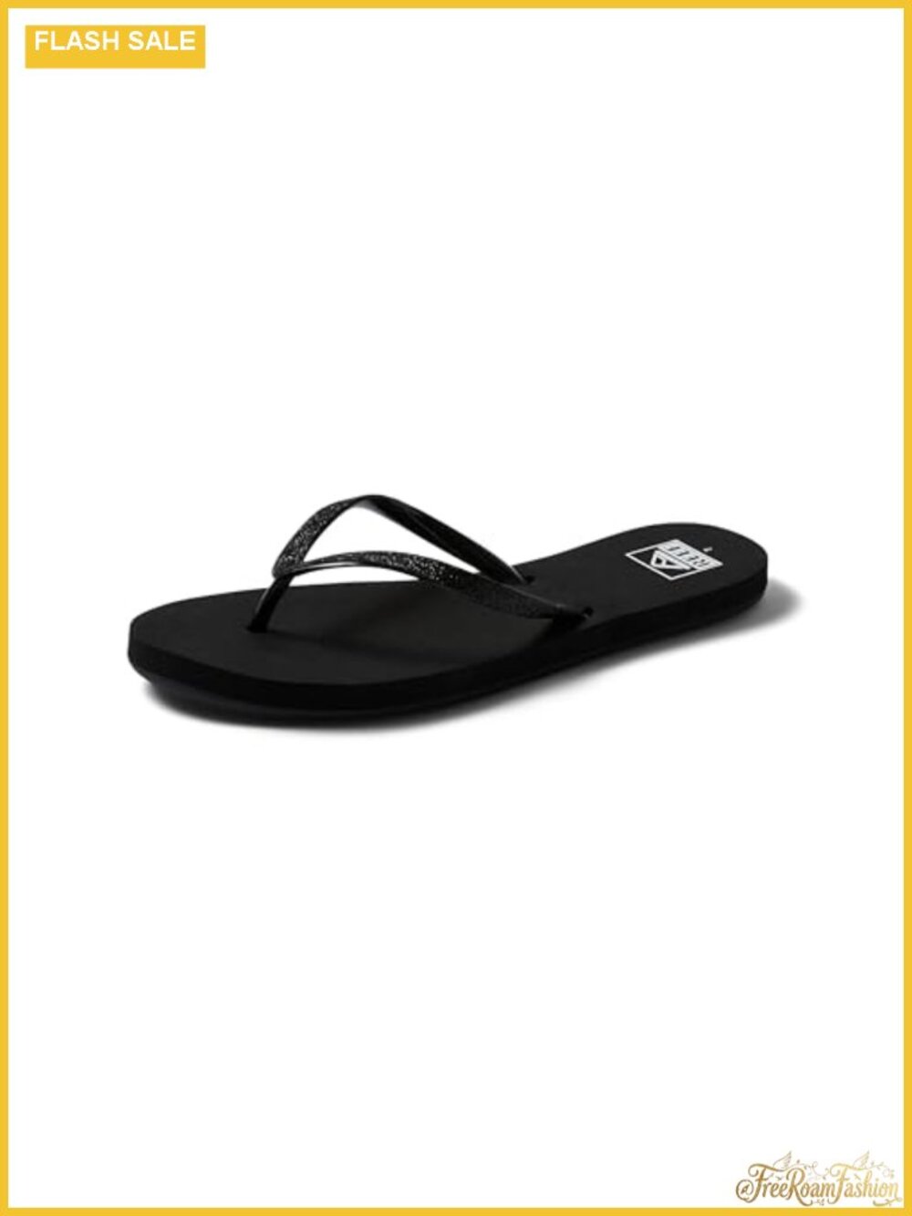 Synthetic Glitter Flip Flops With Soft Cushion Footbed Comfortable